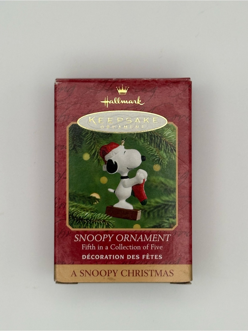 Vintage Hallmark Snoopy Ornament in Red and White - Keepsake Series